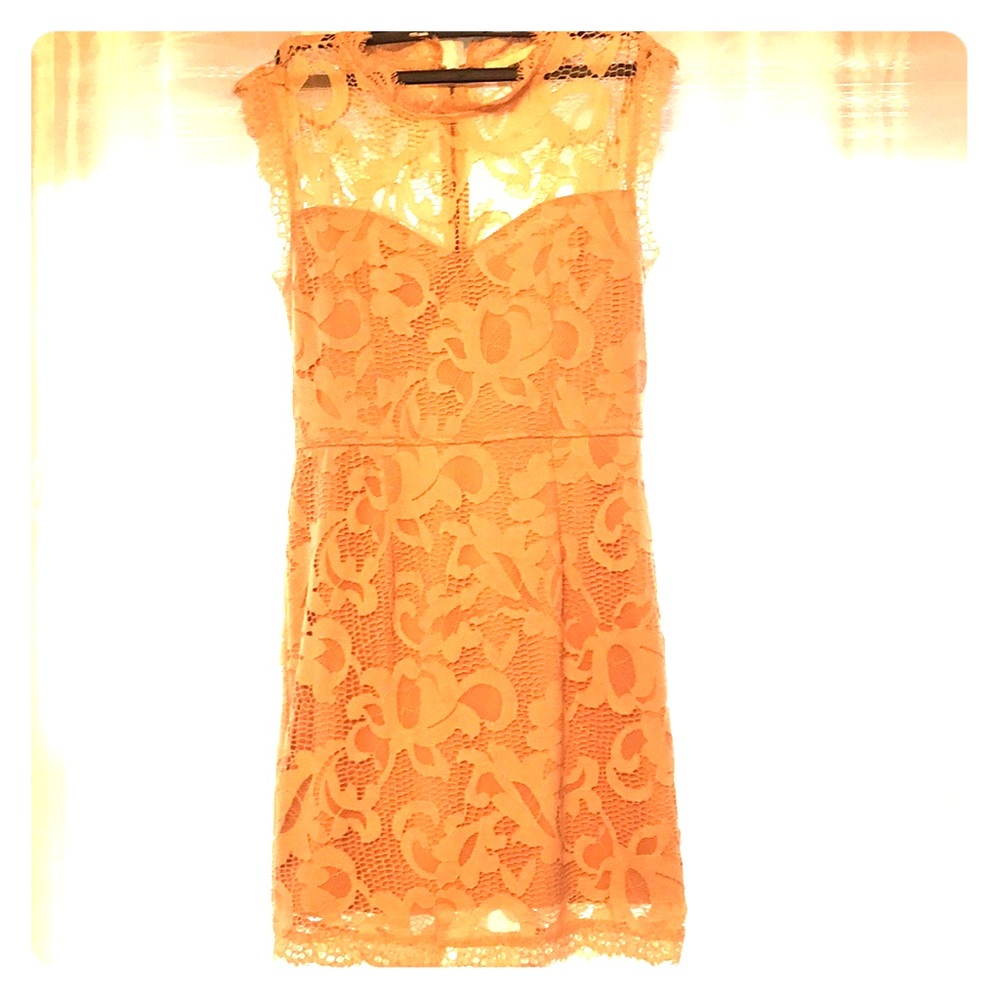 Peachy lace dress